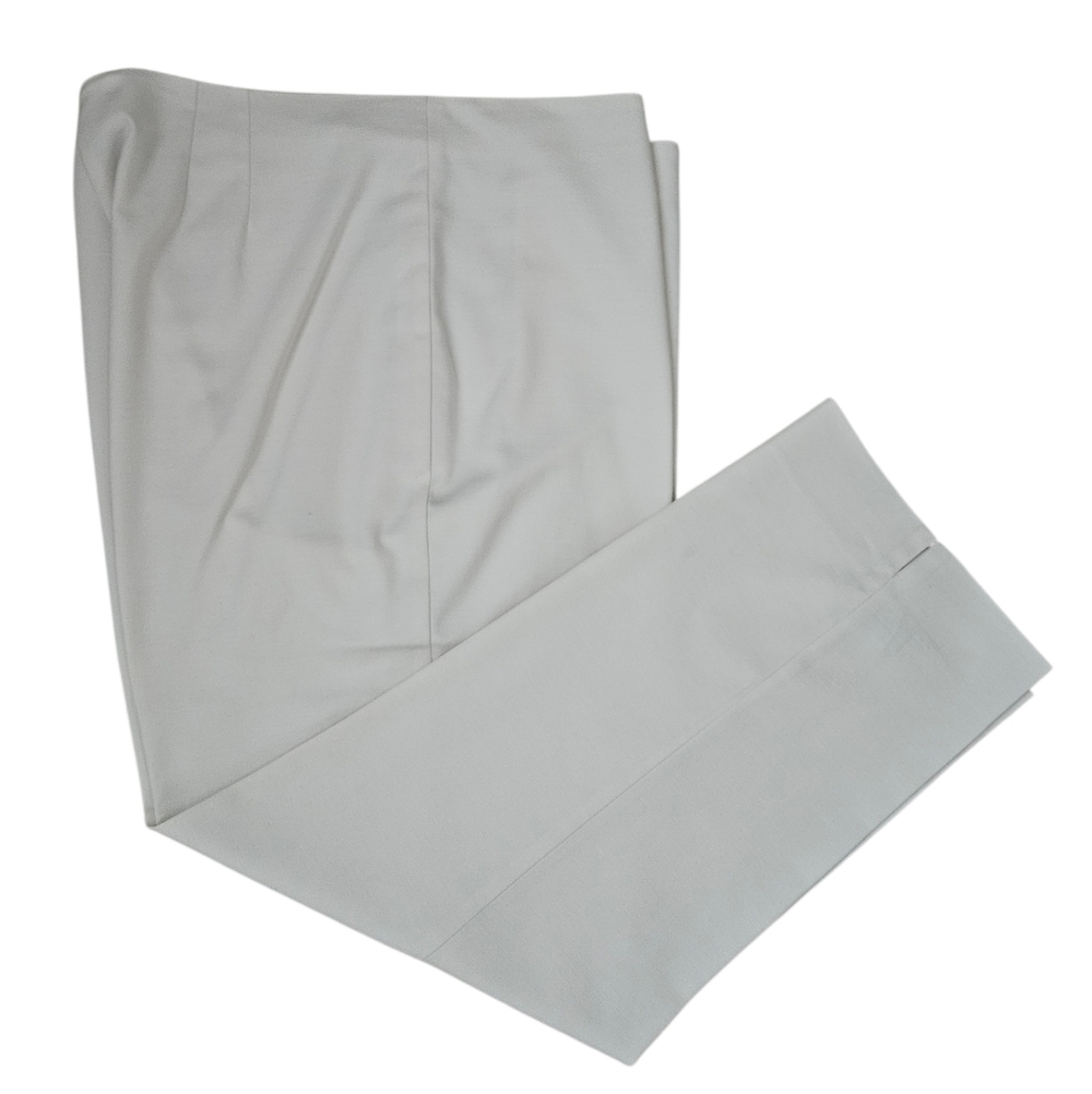 ST. JOHN White Cropped Wide Leg Pants | SZ 12
